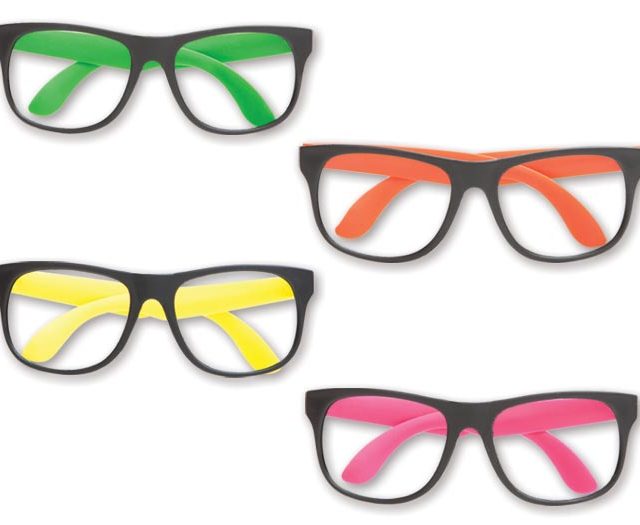 Neon Nerd Glasses No Lenses