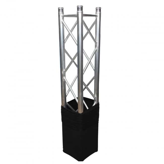 Pro X Black 4.92ft 1.50 meter Lycra Cover Scrim Sleeve fits 12" Quad Box Truss Segment - Image 2