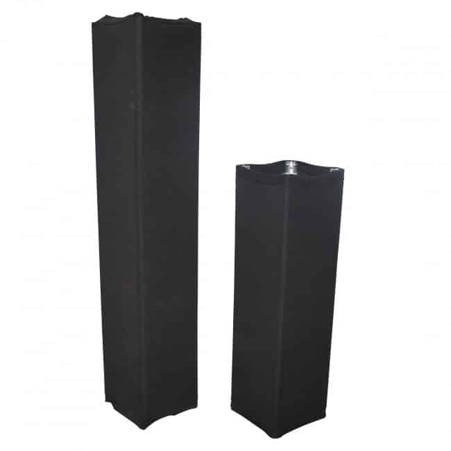 Pro X Black 4.92ft 1.50 meter Lycra Cover Scrim Sleeve fits 12" Quad Box Truss Segment - Image 4