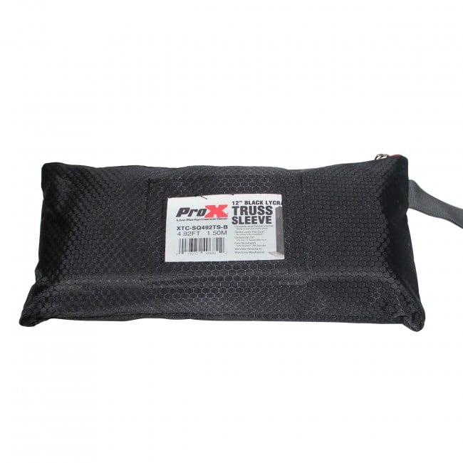 Pro X Black 4.92ft 1.50 meter Lycra Cover Scrim Sleeve fits 12" Quad Box Truss Segment - Image 5