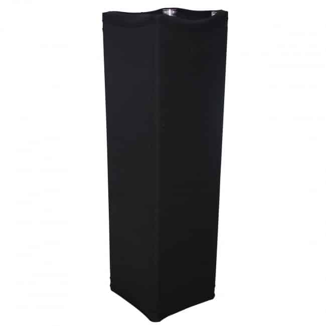 Pro X Black 3.28ft 1 meter Lycra Cover Scrim Sleeve fits 12" Quad Box Truss Segment - Image 2