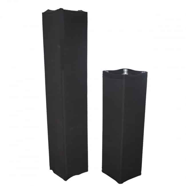 Pro X Black 3.28ft 1 meter Lycra Cover Scrim Sleeve fits 12" Quad Box Truss Segment - Image 4