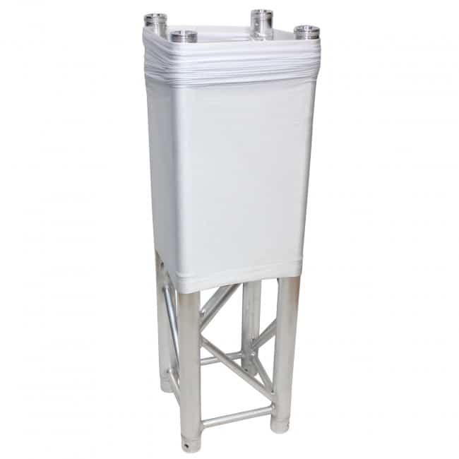 Pro X WHITE 3.28ft 1 meter Lycra Cover Scrim Sleeve fits 12" Quad Box Truss Segment - Image 6