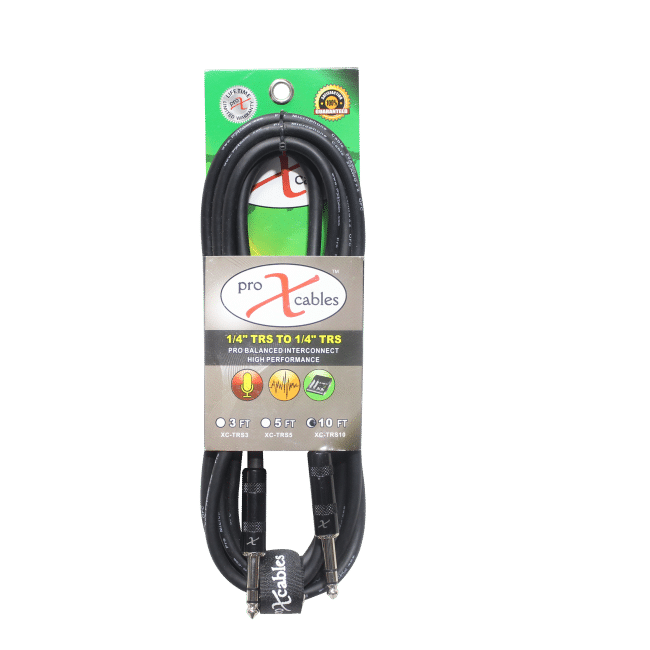 Pro X 10 Ft. Balanced 1/4" TRS-M to TRS-M High Performance Audio Cable - Image 3