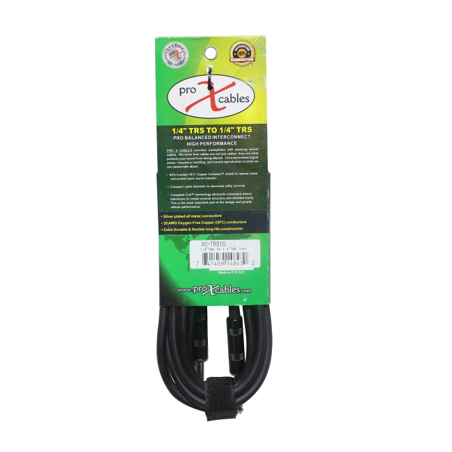 Pro X 10 Ft. Balanced 1/4" TRS-M to TRS-M High Performance Audio Cable - Image 4