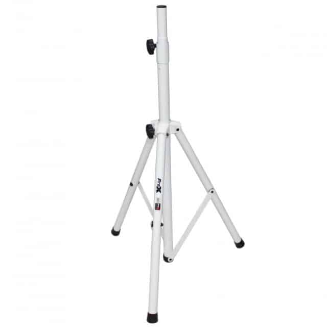 Pro X White Heavy-Duty All Metal Speaker Tripod Stand Set of 2, 4-7 ft. (44"-84") Cloud Series - Image 4