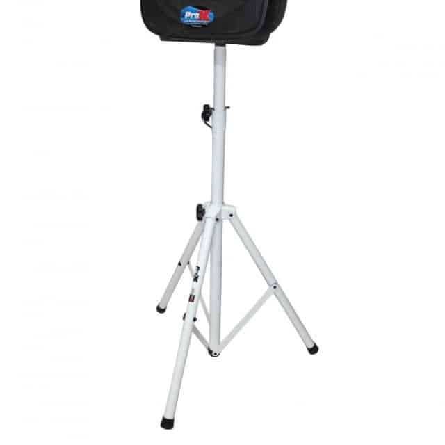 Pro X White Heavy-Duty All Metal Speaker Tripod Stand Set of 2, 4-7 ft. (44"-84") Cloud Series - Image 7