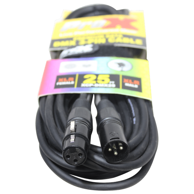 Pro X 25 Ft. DMX XLR3-M to XLR3-F Premium Cable