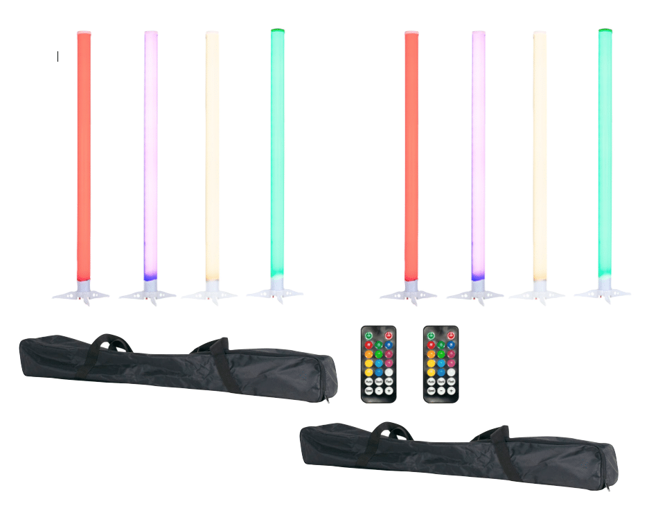Battery Powered LED BP TUBES 8 PACK With 2 Bags & 2 Remotes