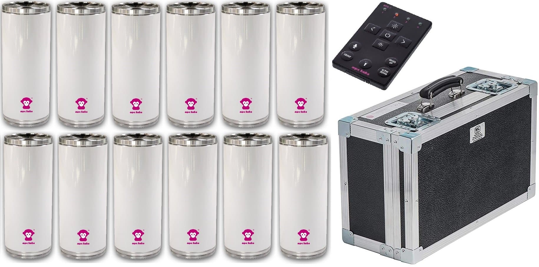 Ape Labs Can 2.0 IP Cream TourPack 12x Can 2.0 IP w/ 65° Effect Lens, 1x Charging Flight Case, 1x Remote - Image 5