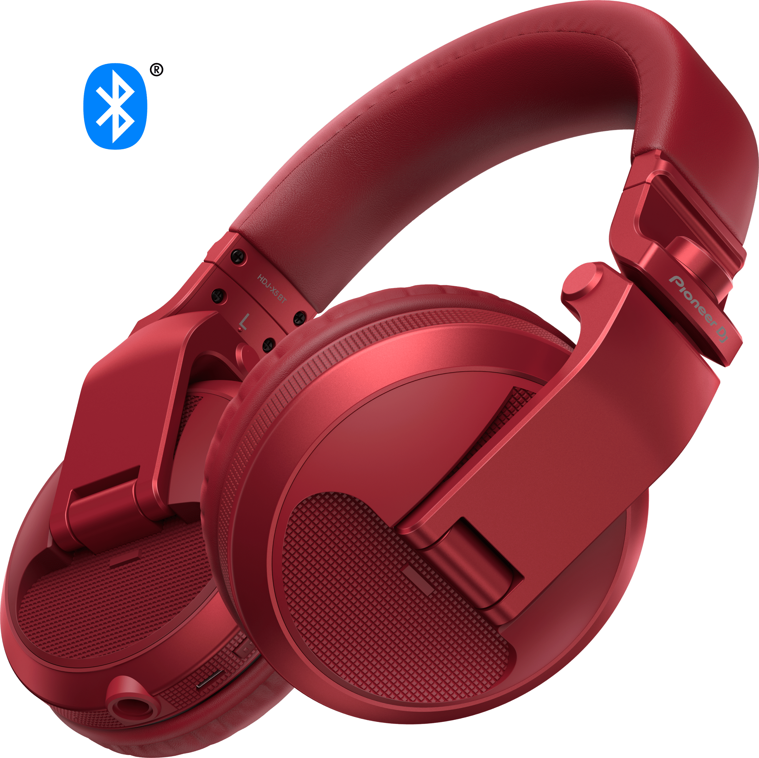 Pioneer DJ HDJ-X5BT-Red Over-ear DJ headphones with Bluetooth® & HDJ-HC02 Case - Image 7