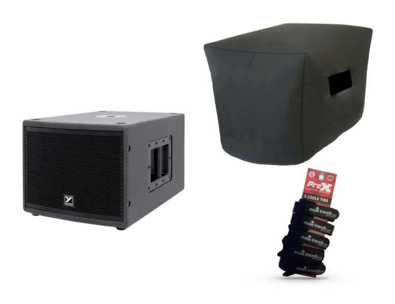 Yorkville EXM-Mobile-Sub battery-powered portable Subwoofer with Padded Cover