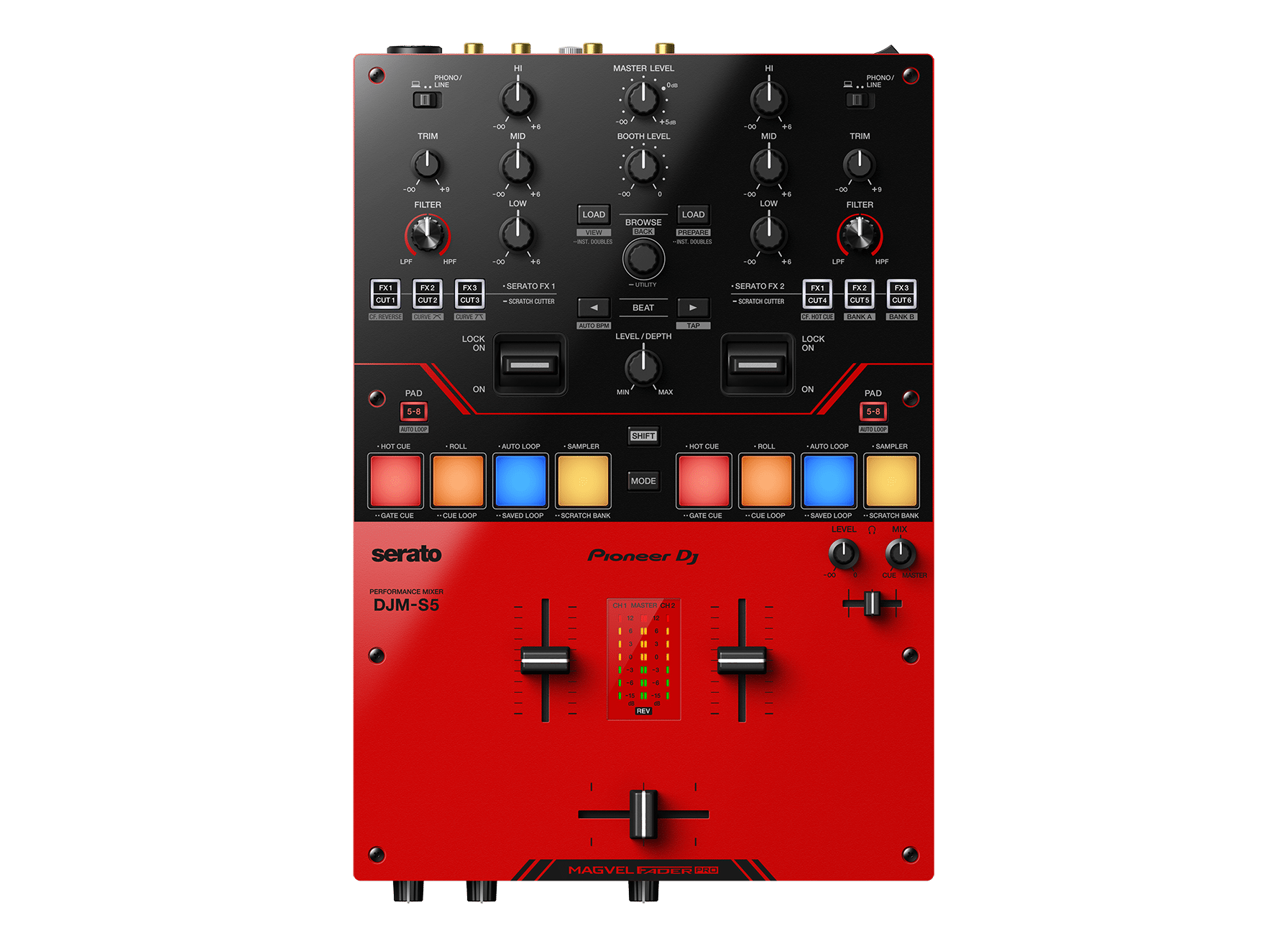 Pioneer DJ DJM-S5 2-channel DJ Mixer with Serato DJ - Image 3