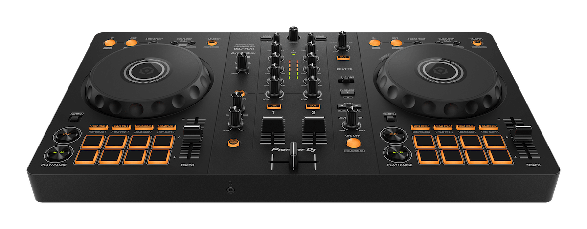 Pioneer DJ DDJ-FLX4 2-Channel DJ Controller w/ DM-40D Speakers + EVA Carry Bag - Image 3
