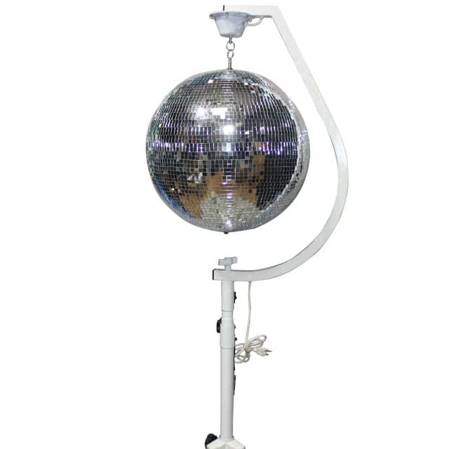 Pro X White 20" Mirror Ball Free-Standing Hook with 1 RPM Motor - Image 6
