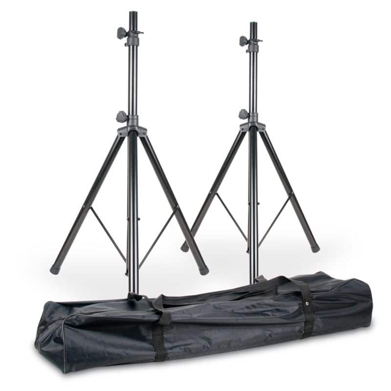 2x Speaker Stands with Carry Bag + 2x Two-Sided White Scrims - Image 4