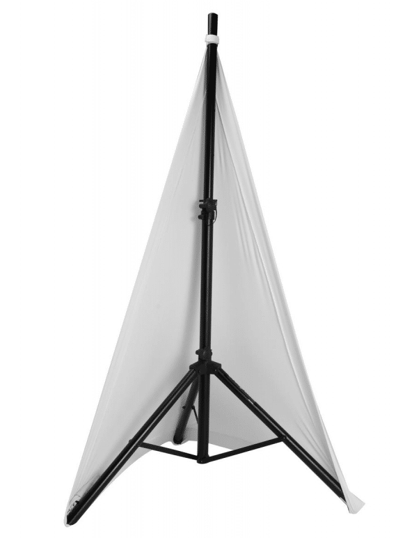 2x Speaker Stands with Carry Bag + 2x Two-Sided White Scrims - Image 2
