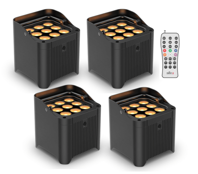 CHAUVET DJ Freedom Par Q9 X4 complete lighting kit w/ RFC and Carry Bag