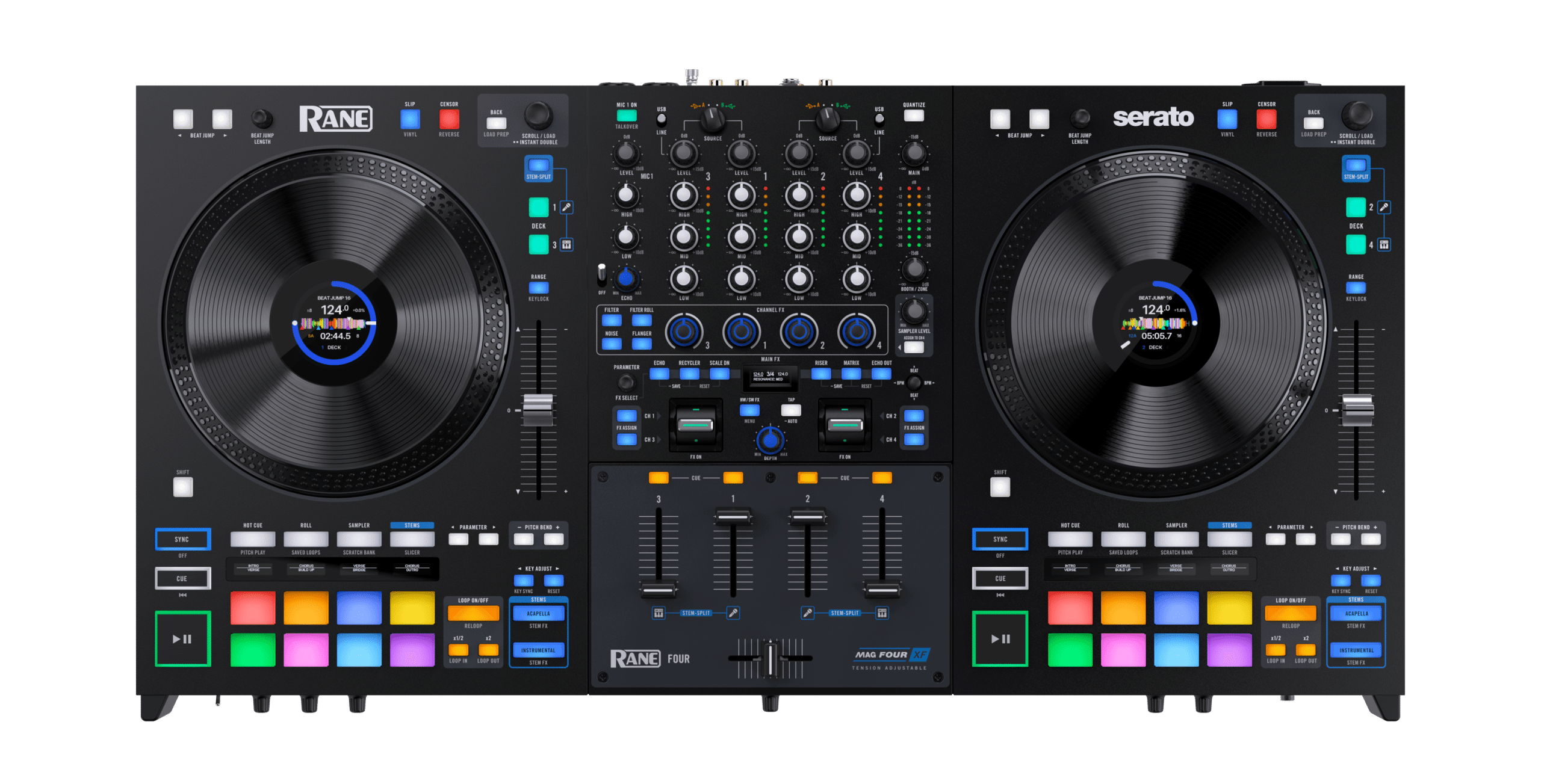 Rane FOUR Advanced 4-Channel Stems DJ Controller + Carry Bag & XLRs - Image 6
