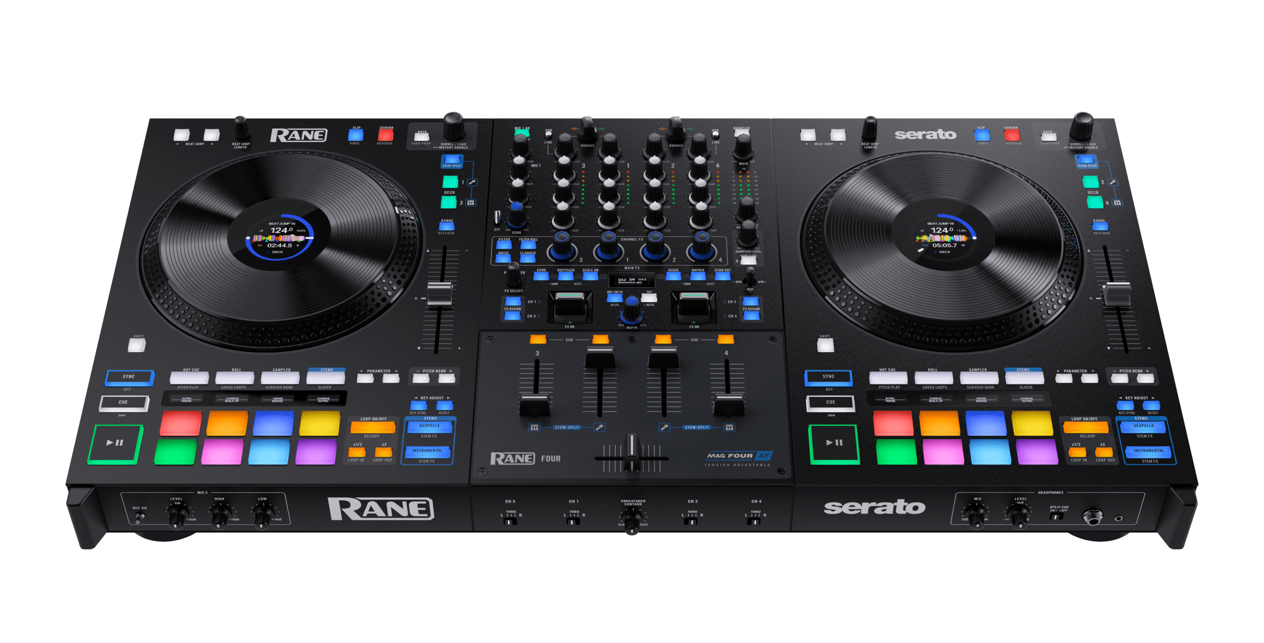 Rane FOUR Advanced 4-Channel Stems DJ Controller + Carry Bag & XLRs - Image 3