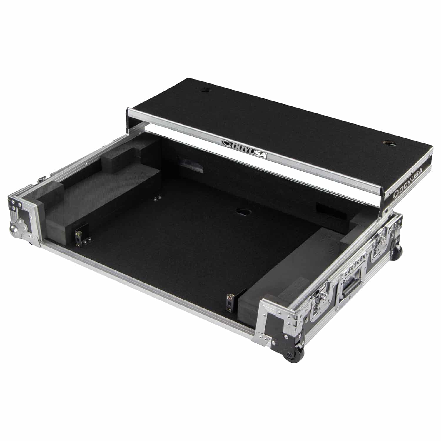Odyssey DDJ-FLX10 1U Flight Case with Glide Style Laptop Platform and Corner Wheels - Image 3