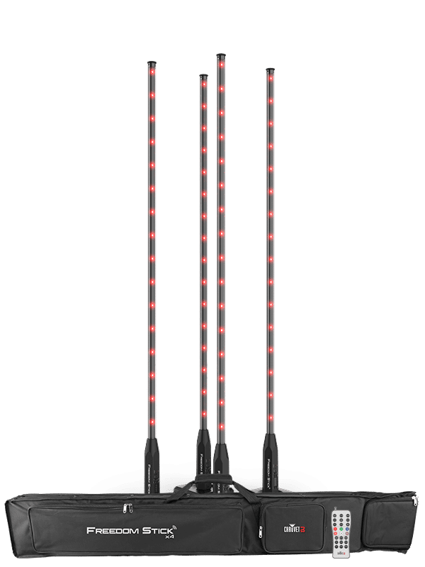 Set of 8 Chauvet DJ Freedom Sticks wireless free-standing LED + RFC-XL Remote - Image 2