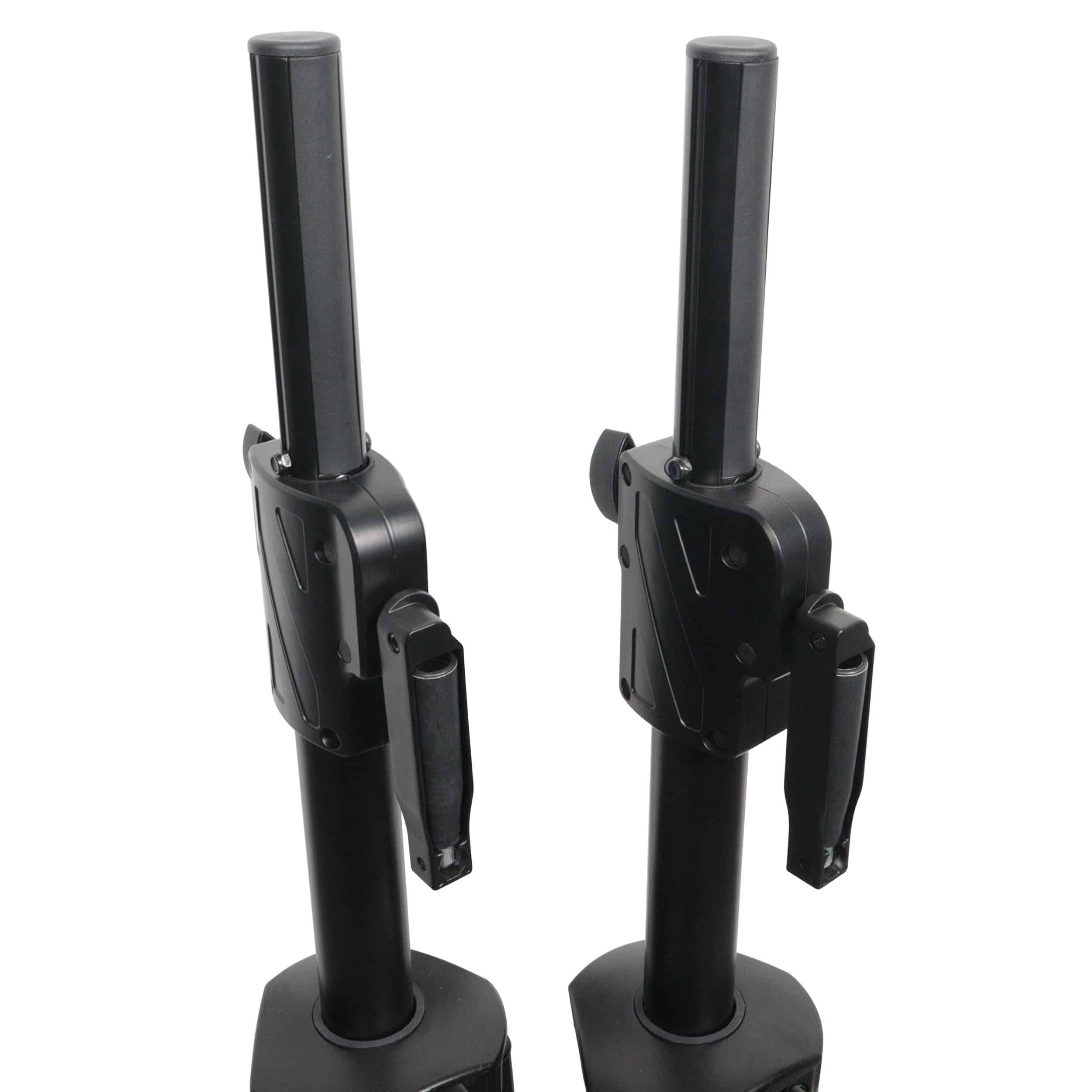 Pro X 6' Ft Twin Pack Professional Telescoping Crank Up Speaker Stand Set with Carrying Bag Black Finish - Image 2