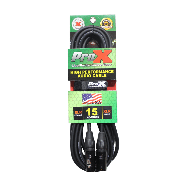 Pack of 10 Pro X 15 Ft. Balanced XLR3-F to XLR3-M High Performance Audio Cables - Image 2