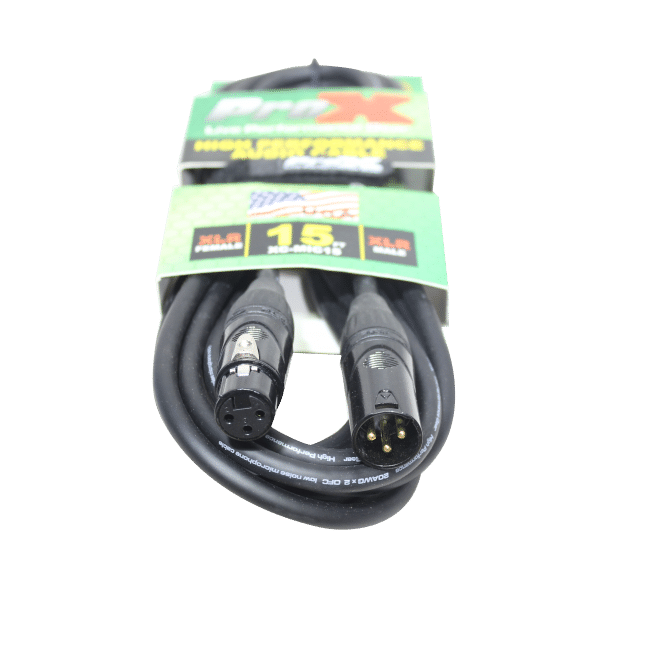 Pack of 10 Pro X 15 Ft. Balanced XLR3-F to XLR3-M High Performance Audio Cables - Image 4