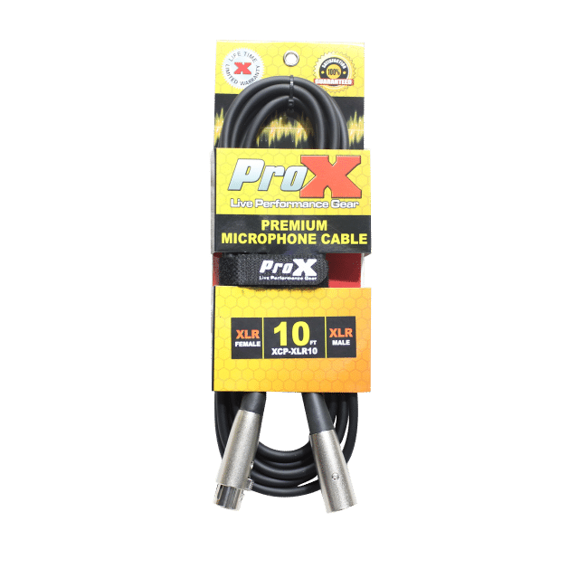Pack of 10 Pro X 10 Ft. Balanced XLR3-F to XLR3-M Premium Audio Microphone Cables - Image 3