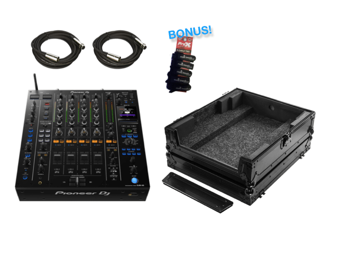 Pioneer DJ DJM-A9 4-channel professional DJ mixer with custom fit case