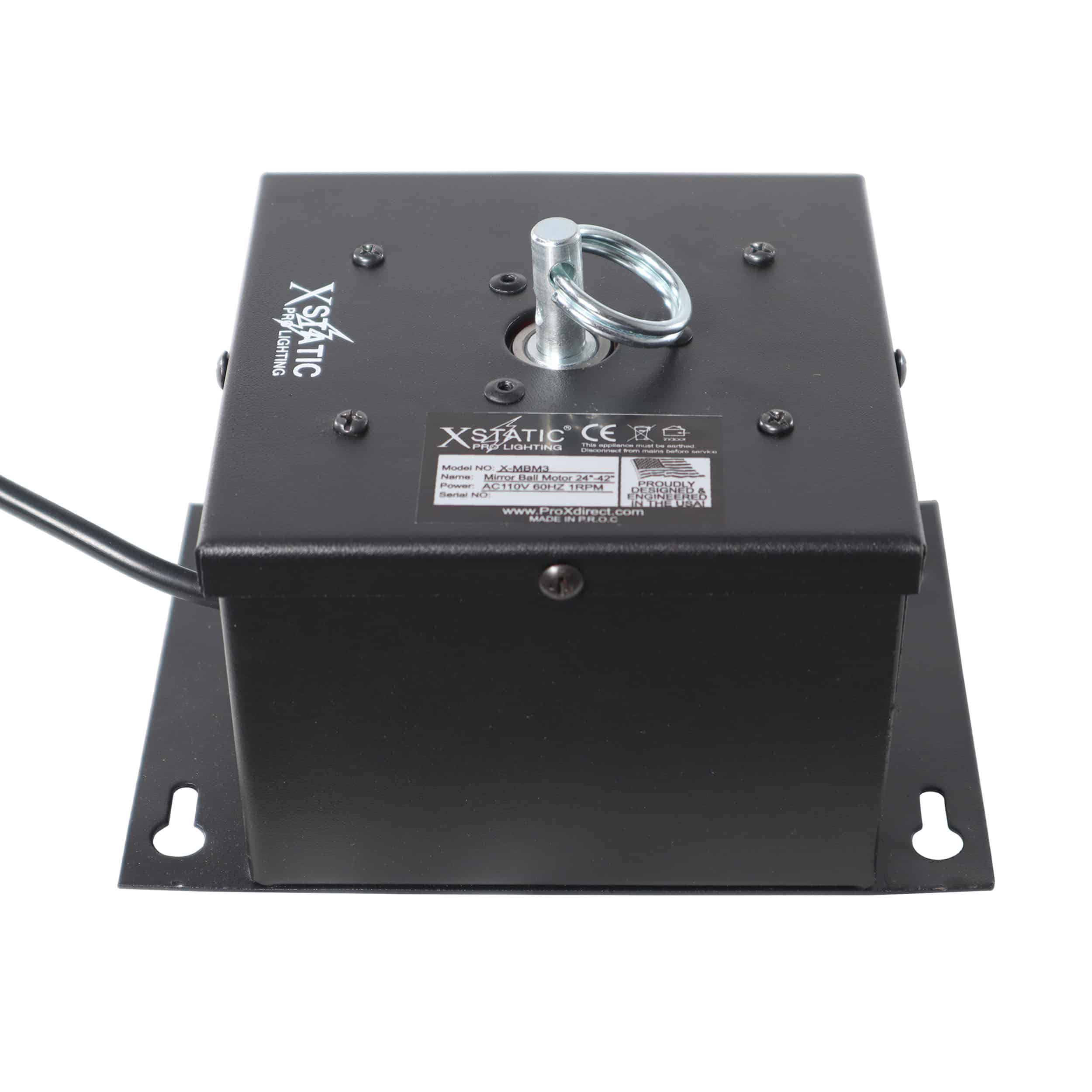 ProX 1 RPM Powered Rotating Disco Mirror Ball Motor with Ring