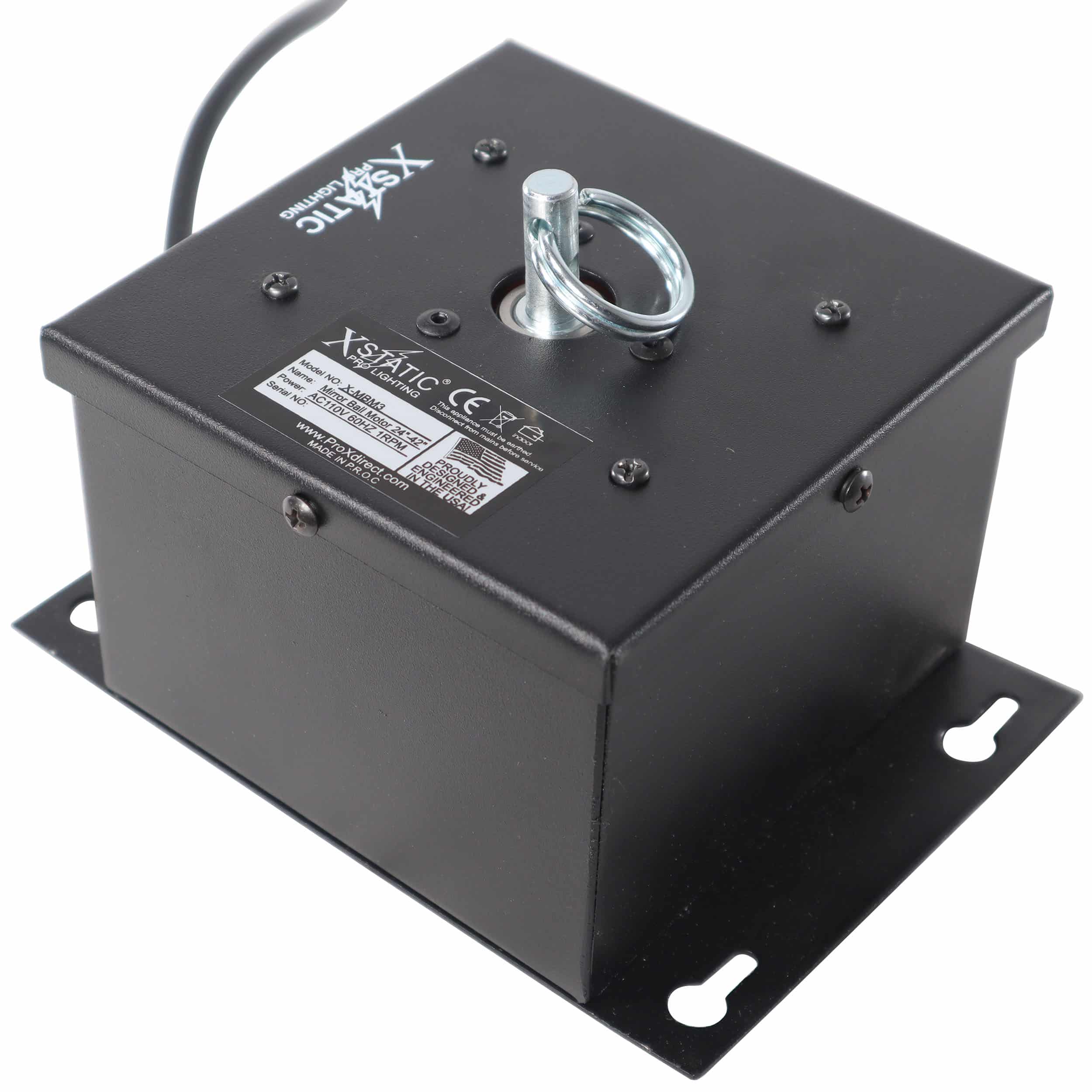 ProX 1 RPM Powered Rotating Disco Mirror Ball Motor with Ring - Image 2
