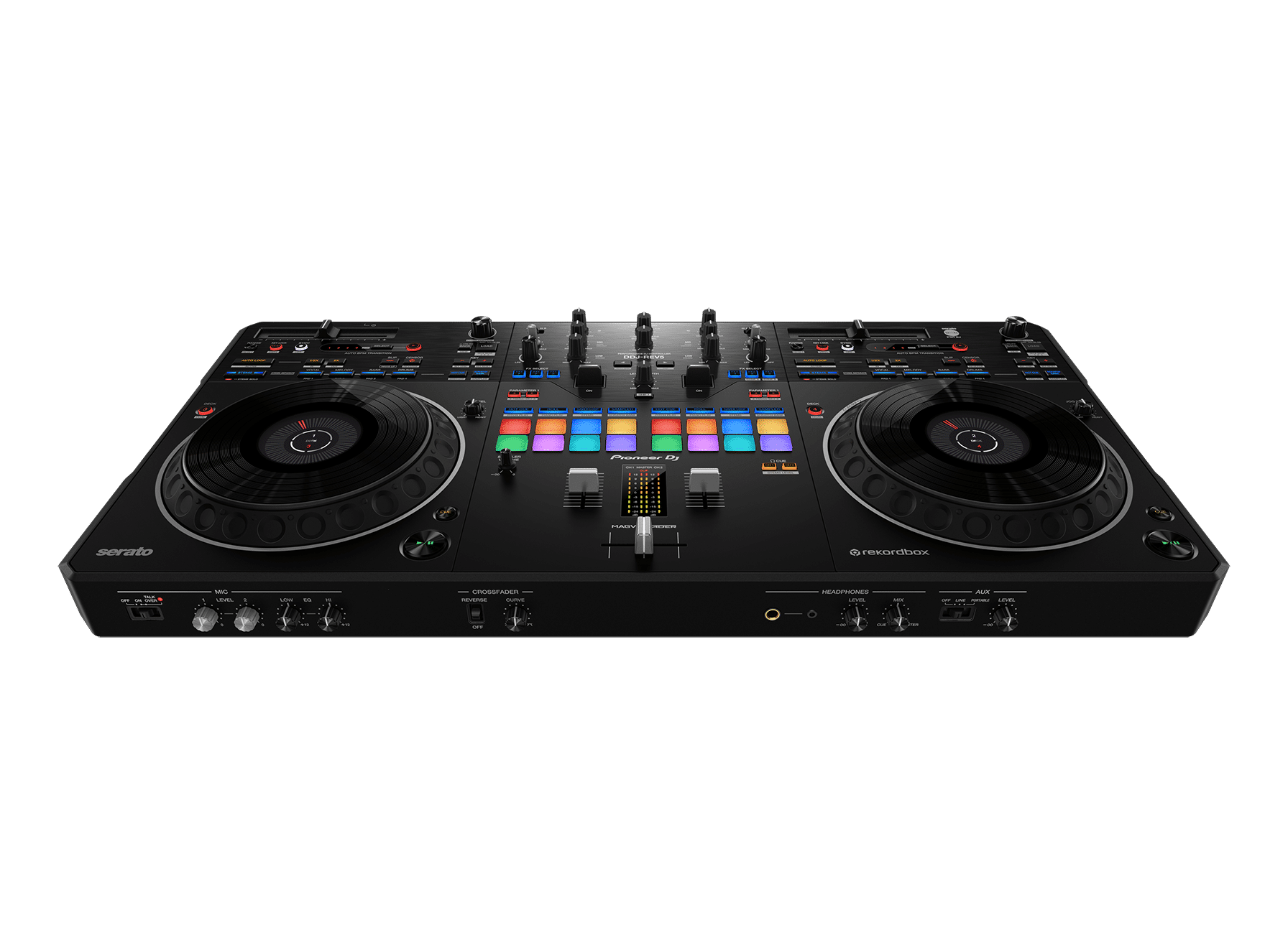 Pioneer DJ DDJ-REV5 Scratch Style DJ controller w/ Odyssey Flight Case + XLRs - Image 2