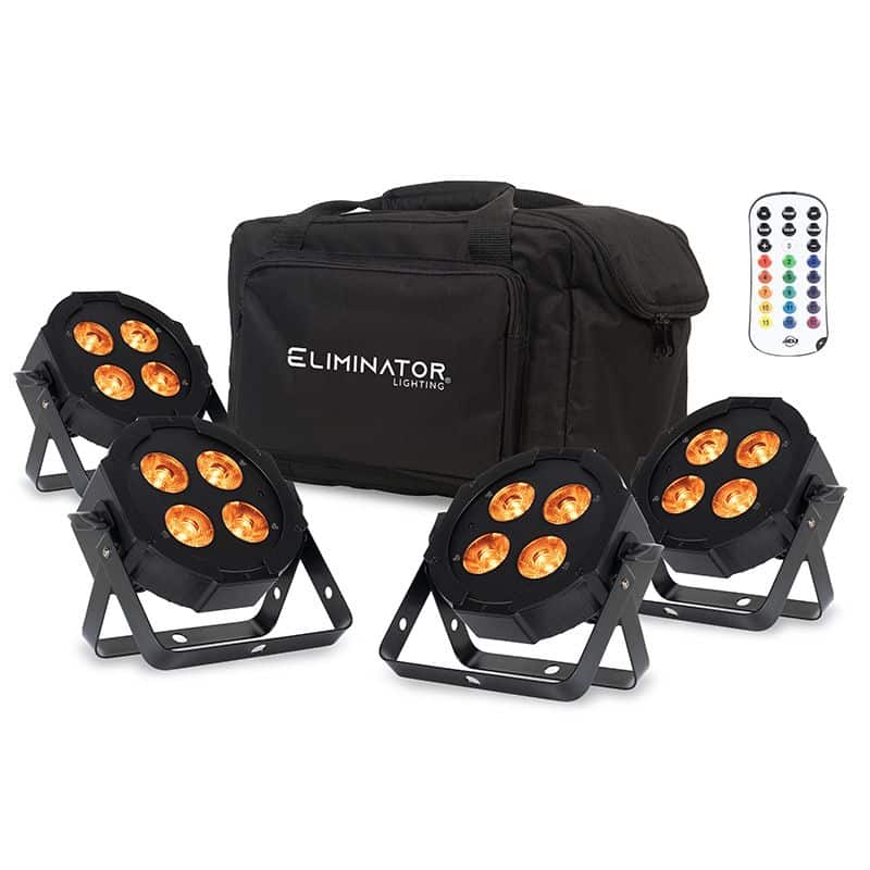 Eliminator Lighting MEGA FLAT HEX LIME PAK4 with 9' T-Bar - Image 3