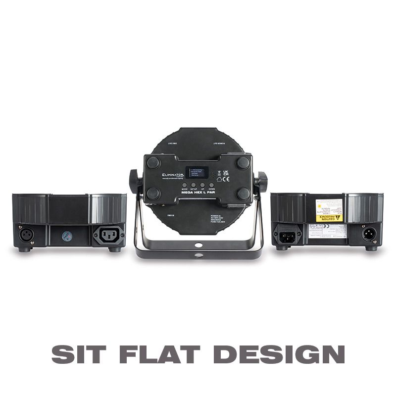 Eliminator Lighting MEGA FLAT HEX LIME PAK4 with 9' T-Bar - Image 6