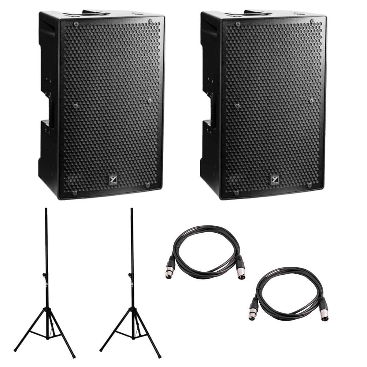 Yorkville PS12P Package with Stands & Cables