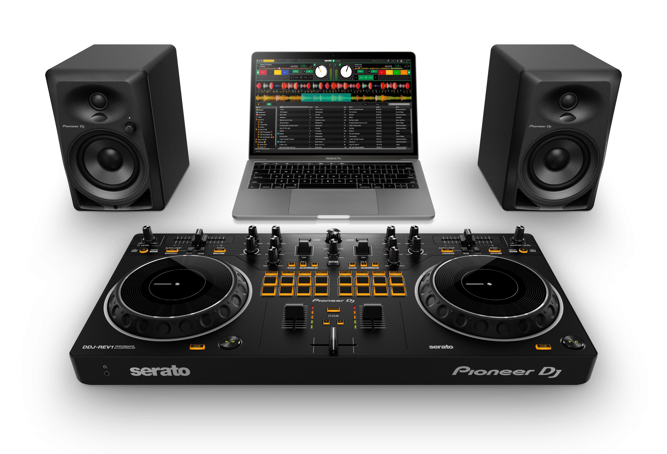 Pioneer DJ DDJ-REV1 Scratch Style DJ Controller w 2 RCA-XLR Cables & cable wraps - Image 6
