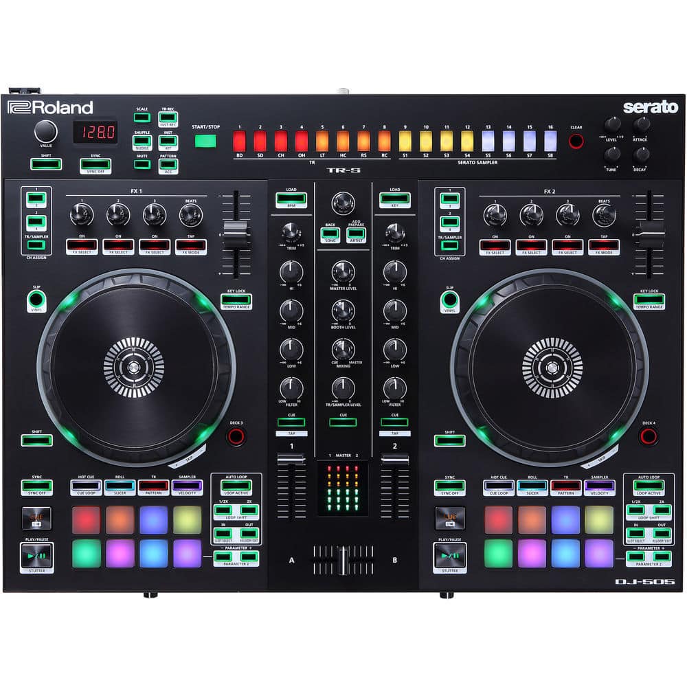 Roland DJ-505 2-Channel, 4-Deck DJ Controller for Serato DJ - Image 8