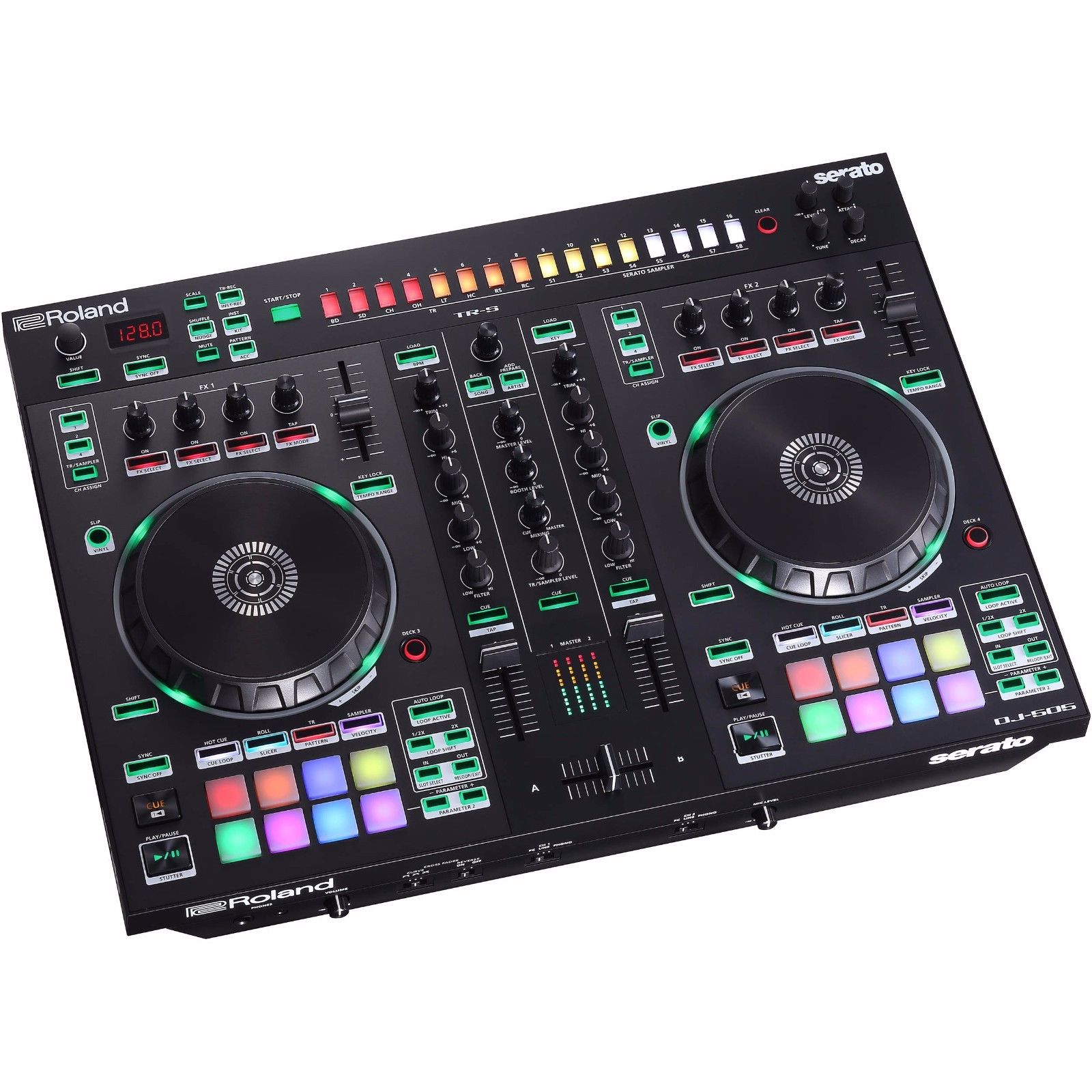 Roland DJ-505 2-Channel, 4-Deck DJ Controller for Serato DJ - Image 17
