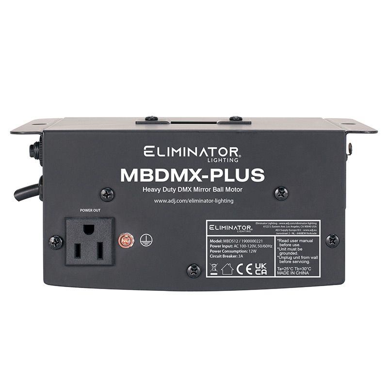 Eliminator Lighting MBDMX-PLUS Heavy Duty DMX Mirror Ball Motor - Image 2