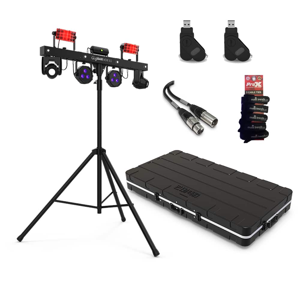 Chauvet DJ GigBAR Move ILS w/ Hardshell Case, 2 D-FI USB 2 + DMX Cable