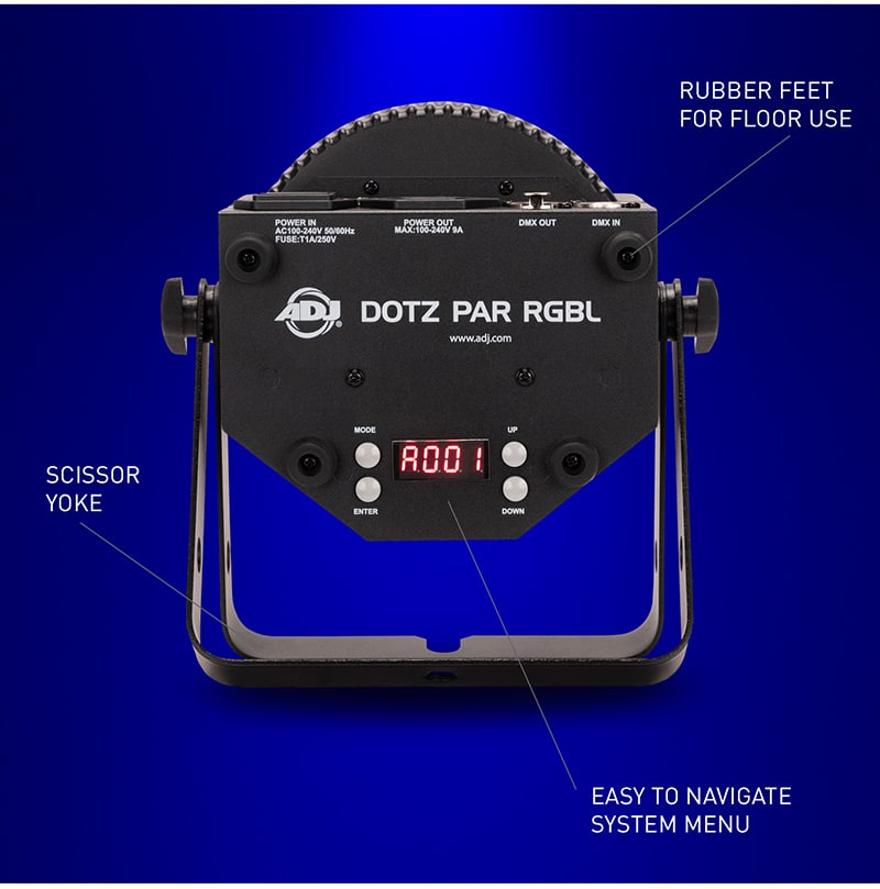 ADJ Dotz Par RGBL C.O.B. Wash light with Lime - Image 5