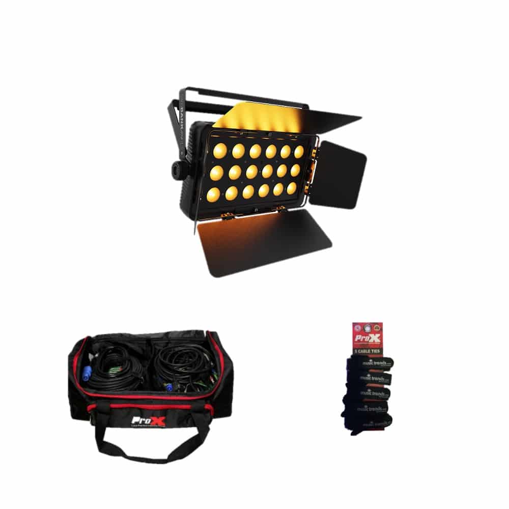 Bundle of Chauvet DJ SlimBANK H18 ILS Hex-Color LED wash light + Accessory Bag + Cable Ties