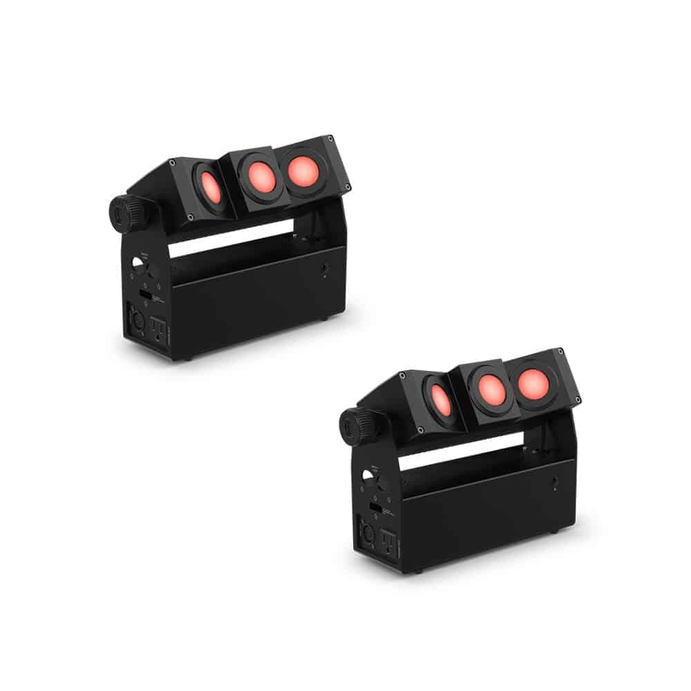 Pair of 2 Chauvet DJ EZBeam Q3 ILS battery-powered effect lights