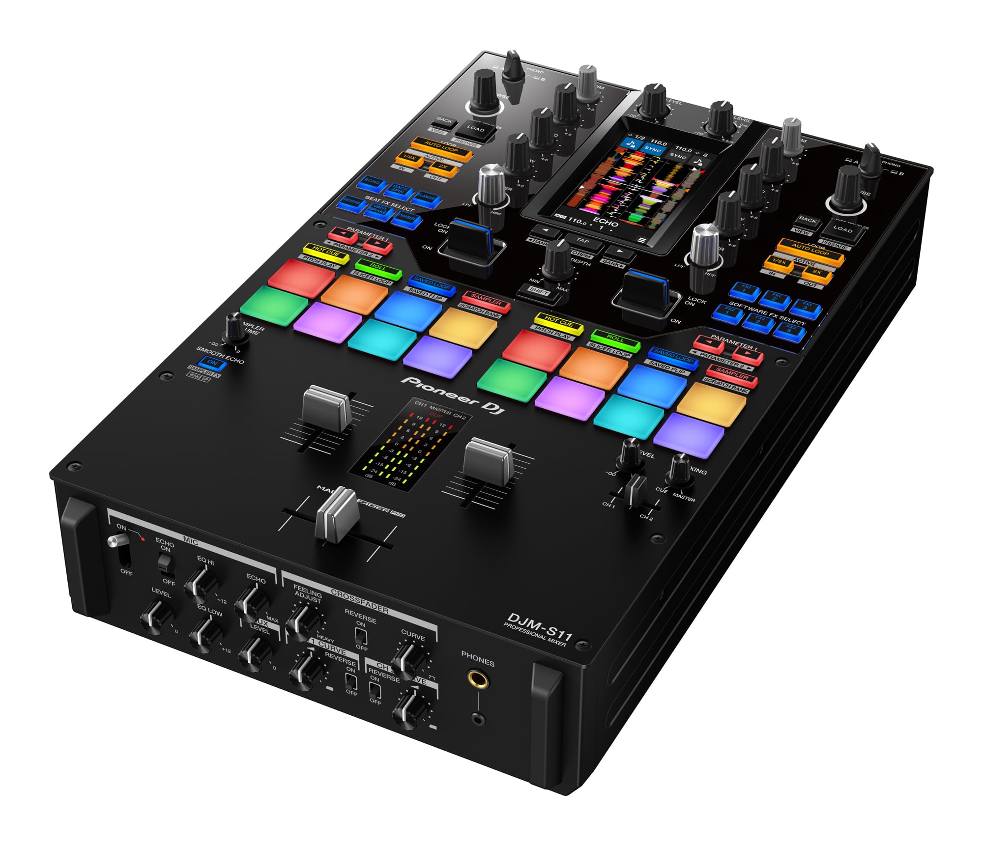 Pack of Pioneer DJ DJM-S11 2-channel Mixer + Flight Case w/ Sliding Shelf - Image 3