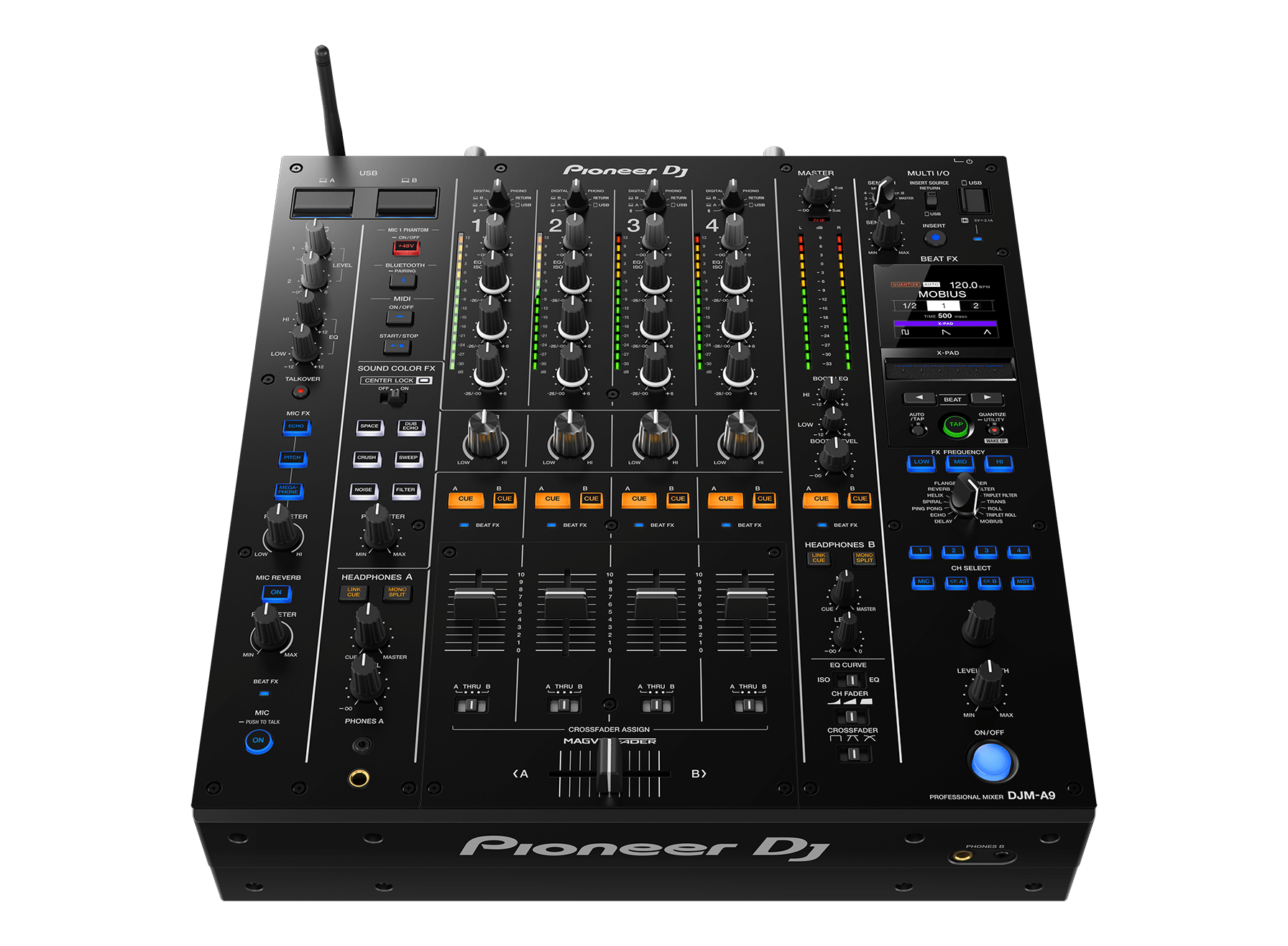 Pioneer DJ DJM-A9 Black 4-channel DJ Mixer + Flight Case - Image 6