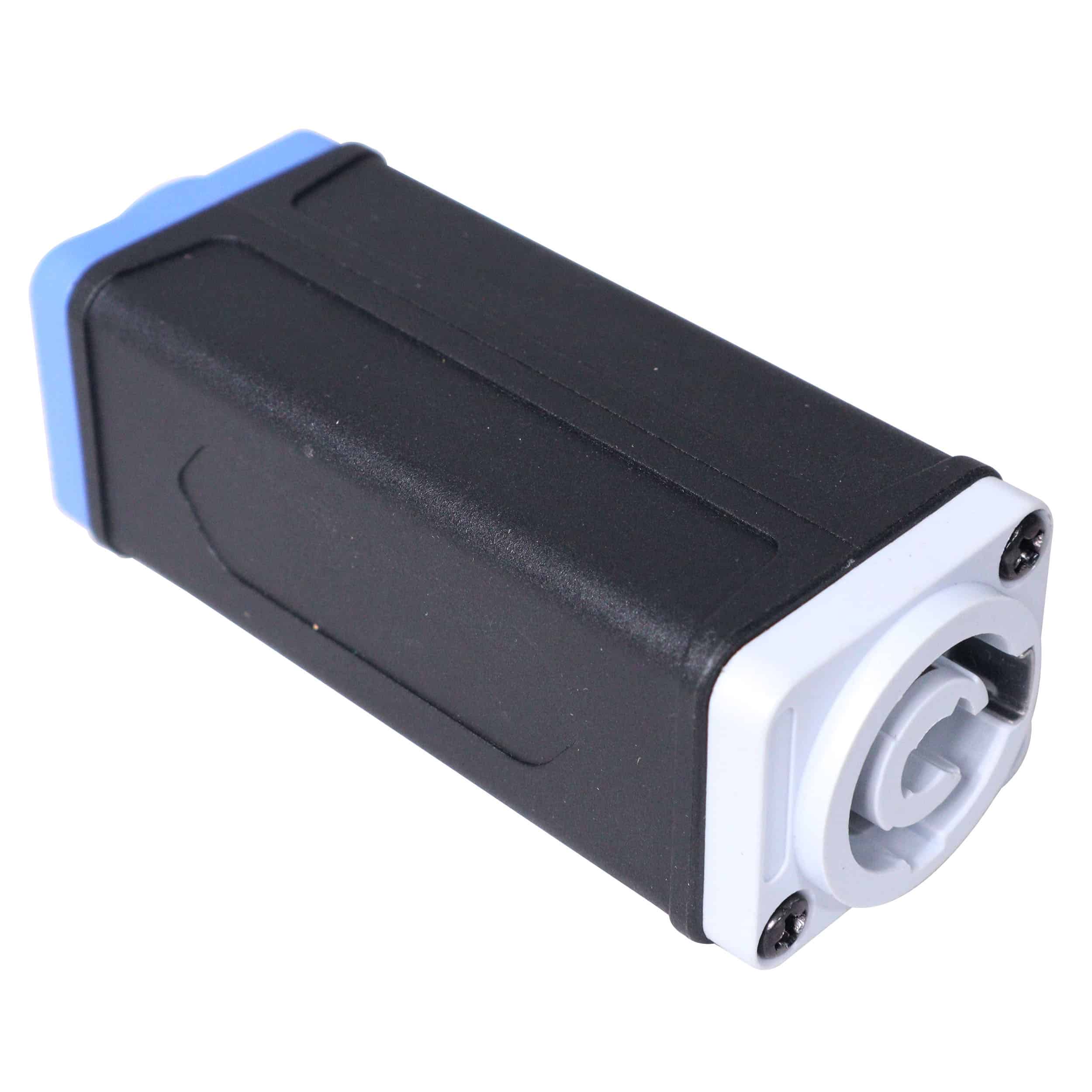 Pack of 4x Pro X PowerKon Cable Coupler Adapter BLUE Power In to GRAY Power Out - Image 2