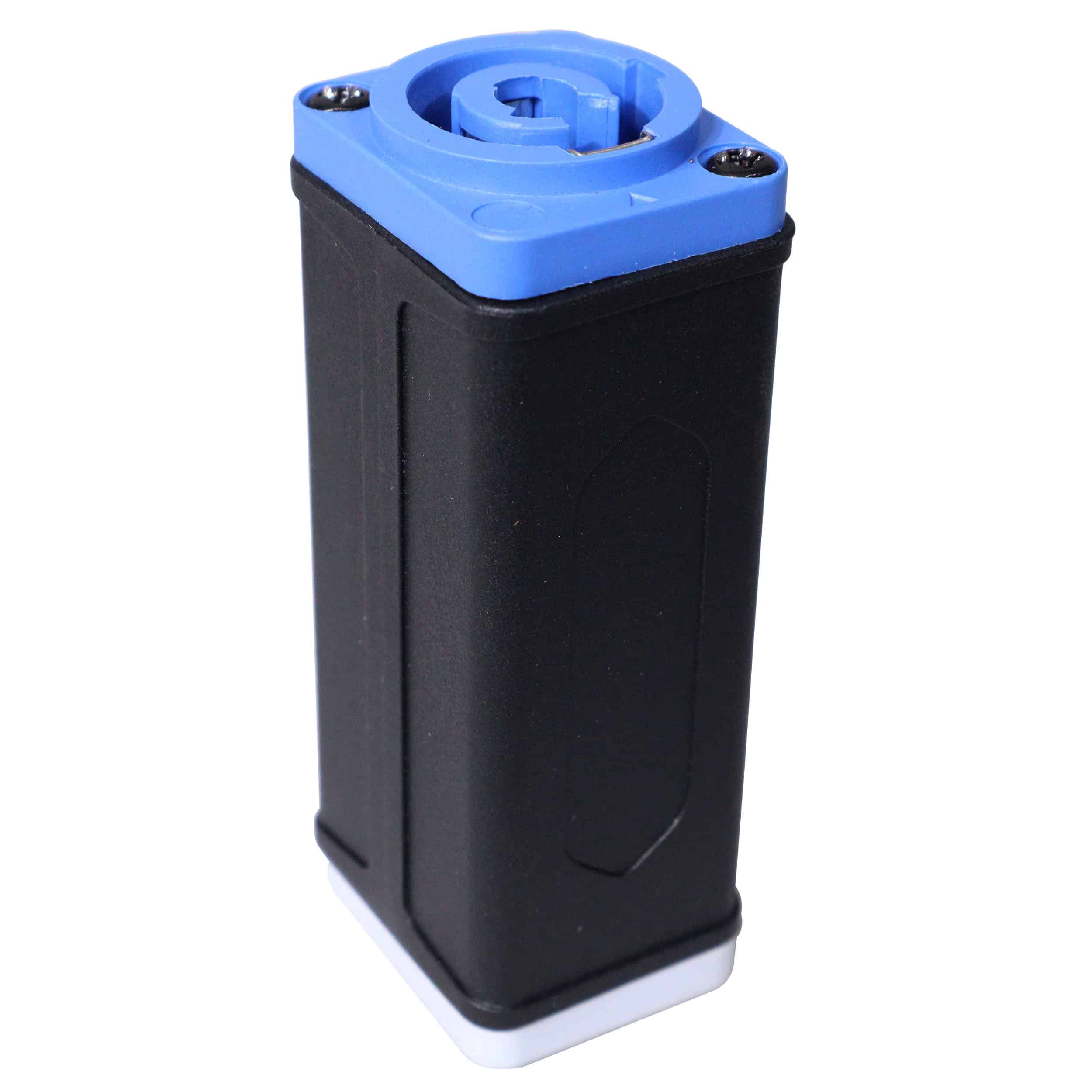 Pack of 4x Pro X PowerKon Cable Coupler Adapter BLUE Power In to GRAY Power Out - Image 3