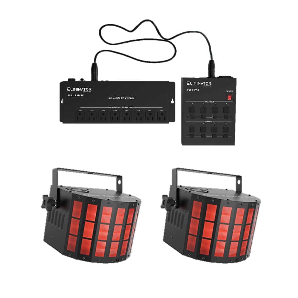Set of ADJ SC8 II PAD SYSTEM analog controller + 2x Mini Kinta ILS